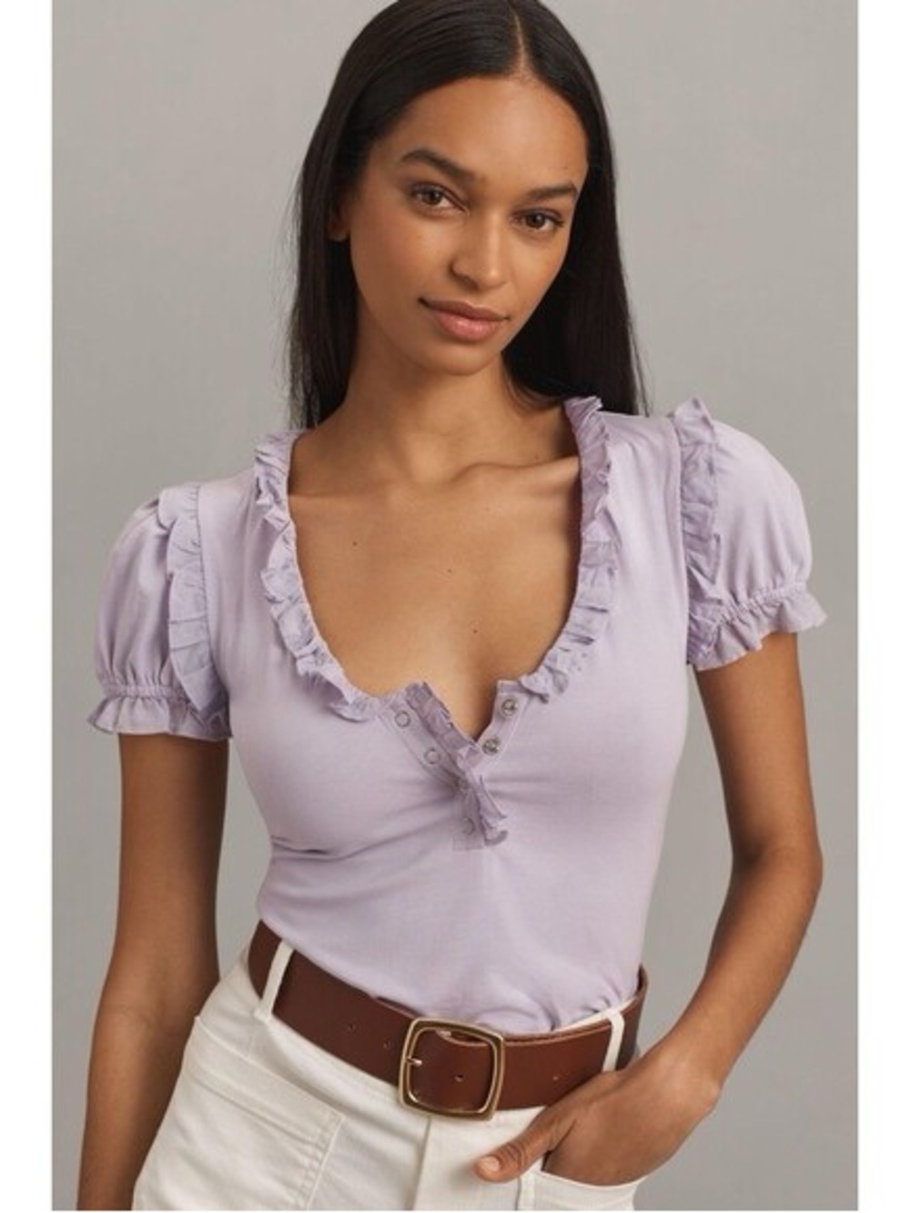Nwot Maeve puff sleeve with ruffles